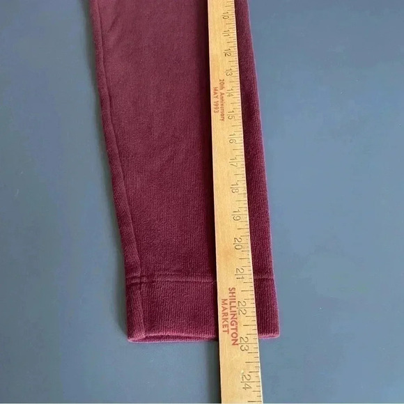 Eddie Bauer Men's Sweater Large Maroon Wine Quarter Zip Closure Long Sleeve - Picture 11 of 12